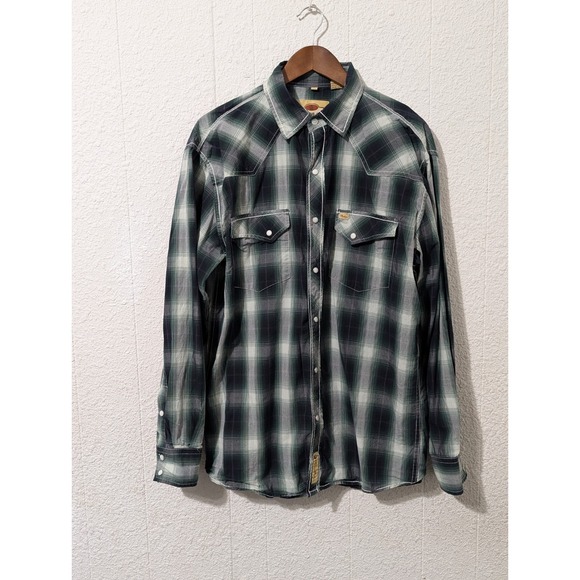 Larry Mahan Other - Larry Mahan Cowboy Collection Pearl Snap Shirt, Green Plaid, Large, Western,...